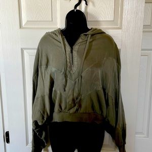 Olive green anorak hoodie size small